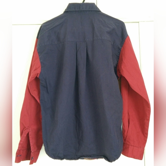 Unisex Vintage 90s Colour Block Shirt - Picture 2 of 3